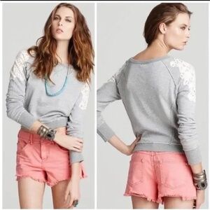 Free People "Tattered Lace" Sweatshirt